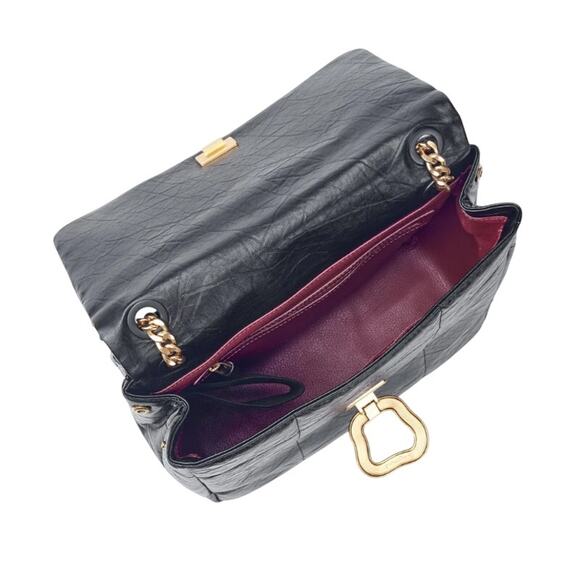 SONGMONT Large Calf Leather Chocolate Bag Onyx Black Luxury Old Money Classic - Picture 4 of 16